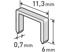 EXTOL spony 6mm balení 1000ks 11,3x0,52x0,70mm 8852501