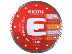 EXTOL PREMIUM 8803034 kotouč diamantový řezný turbo plus, 180x22,2mm, suché i mokré řezání
