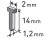 EXTOL PREMIUM hřebíky 14mm 1000ks 2,0x0,52x1,2mm 8852405