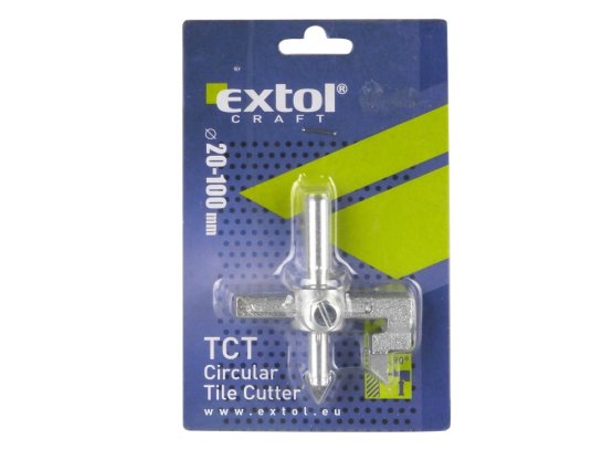 EXTOL CRAFT 103900 řezač otvorů do kachliček, O 20-90mm, uchycení do vrtačky