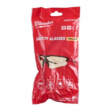 Milwaukee Brýle ochranné Safety Glasses žluté 4932478927