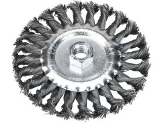 kartáč radiální copánkový, O 125mm, vlnitý drát S 0,5mm, M14x2mm, 17026 EXTOL CRAFT