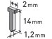 EXTOL PREMIUM hřebíky 14mm 1000ks 2,0x0,52x1,2mm 8852405