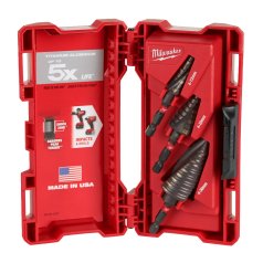 Milwaukee sada stupňovitých vrtáků 3ks ST02, ST03, ST04 SHOCKWAVE 48899266