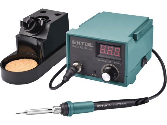 EXTOL INDUSTRIAL Stanice pájecí s LCD a elektronickou regulací teploty a kalibrací 8794520