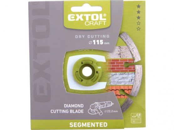 EXTOL CRAFT 108811 kotouč diamantový řezný segmentový, 115x22,2mm, suché řezání