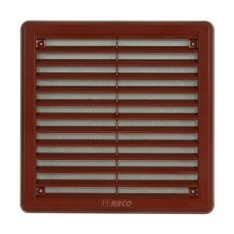 HACO větrací mřížka se síťovinou - krytka 200x200 hnědá 0306