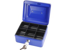EXTOL CRAFT 99010 schránka na peníze přenosná s pořadačem, 152x118x80mm, 2 klíče, plastový pořadač