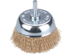 kartáč hrnkový, O 75mm, vlnitý drát S 0,3mm, stopka 6mm, 17058 EXTOL CRAFT