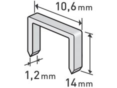 spony, balení 1000ks, 14mm, 10,6x0,52x1,2mm, 8852205 EXTOL PREMIUM