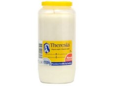 Svíce hřbitovní Bolsius Theresia kompozitní 320g ~ 110h bílá