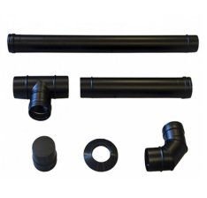 Set kouřovodů pro peletová krbová kamna průměr 80mm nerez CMZSET080 Z/ZS 25729