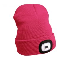 EXTOL LIGHT čepice s čelovkou, nabíjecí, USB, růžová, univerzální velikost 43193