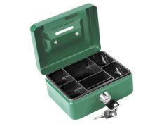 EXTOL CRAFT 99008 schránka na peníze přenosná s otvorem pro mince, 125×95×60mm, 2 klíče
