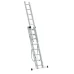 Žebřík třídílný 8 příček 3x8 150Kg DRABEST