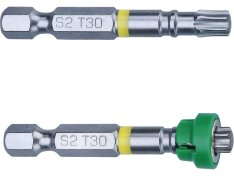 FORTUM hroty sada 2ks TORX s magnetickým kloboučkem, T 30x50mm, S2 4741487