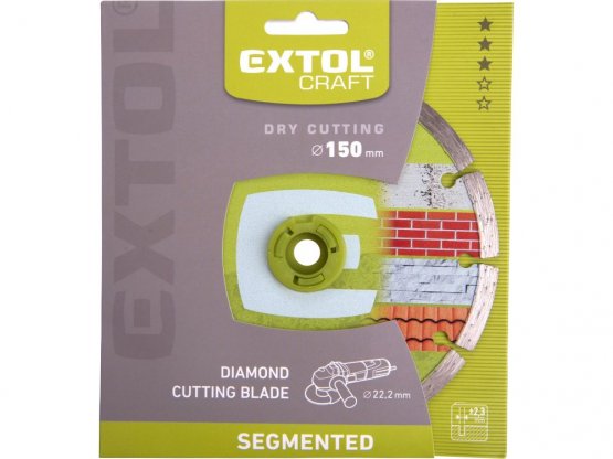 EXTOL CRAFT 108813 kotouč diamantový řezný segmentový, 150x22,2mm, suché řezání
