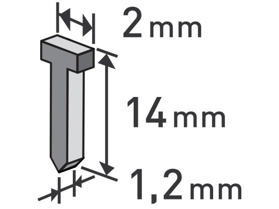 EXTOL PREMIUM hřebíky 14mm 1000ks 2,0x0,52x1,2mm 8852405