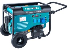 HERON elektrocentrála benzínová 7,0kW/15HP, pro svařování, elektrický start, podvozek 8896421
