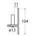DOMAX držák čepu 11x104mm C13/11 8303 DMX
