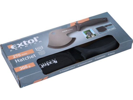 sekera trampská, 270mm, s nylon. pouzdrem na opasek, NEREZ, EXTOL PREMIUM 8855310
