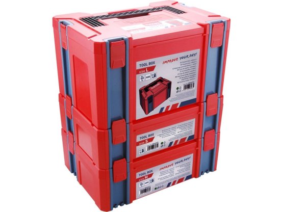 EXTOL PREMIUM vrtačka aku, 12V Li-ion (2x) a bruska úhlová 125mm v plastovém boxu 8898311