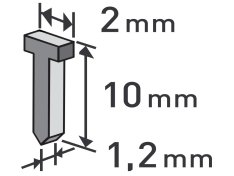hřebíky, balení 1000ks, 10mm, 2,0x0,52x1,2mm, 8852403 EXTOL PREMIUM