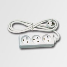 Emos kabel prodlužovací 3 zásuvky bílý 3m KL870303