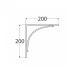DOMAX konzole černý 200x200mm BOW200CZ 5655 DMX