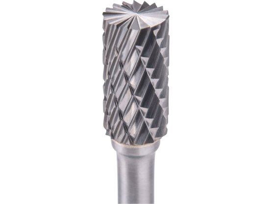 fréza karbidová, válcová s čelním ozubením, pr.10x20mm/stopka 6mm,sek střední(double-cut)