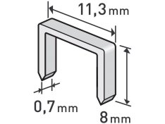 EXTOL spony 8mm balení 1000ks 11,3x0,52x0,70mm 8852502