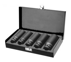 FORTUM hlavice nástrčné rázové 1/2", sada 5ks, 17-27mm, L 79mm 4700802