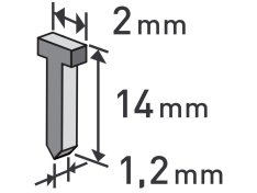 EXTOL PREMIUM hřebíky 14mm 1000ks 2,0x0,52x1,2mm 8852405