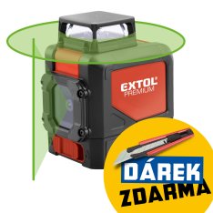 EXTOL PREMIUM laser zelený liniový, křížový samonivelační 8823307