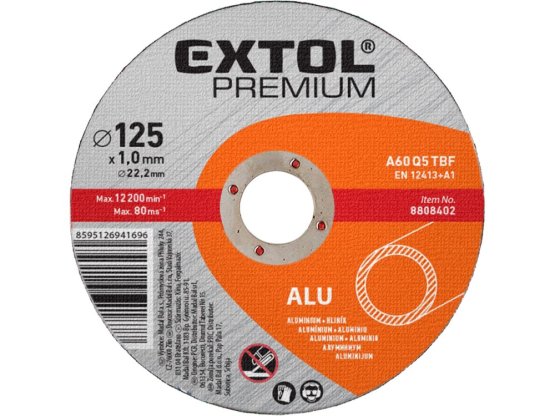 EXTOL kotouč řezný 125x1mm na hliník 8808402