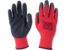 rukavice bavlněné polomáčené v LATEXU, 10", velikost 10", 8856642 EXTOL PREMIUM