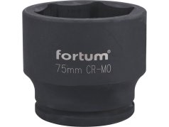 FORTUM hlavice nástrčná rázová, 3/4“, 75mm, L 90mm, CrMoV
