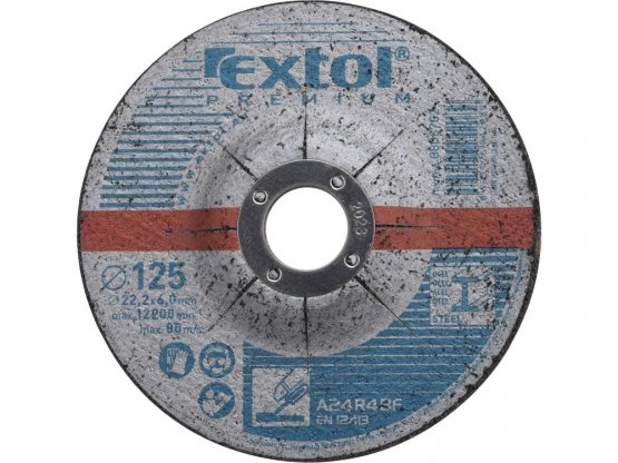 EXTOL PREMIUM 8808702 kotouč brusný na ocel, 125x6,0x22,2mm