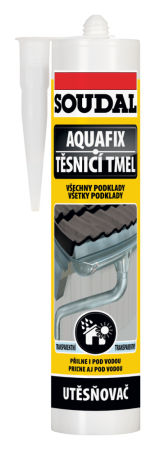 SOUDAL Aquafix těsnící tmel - utěsňovač 300ml transparentní 1237200
