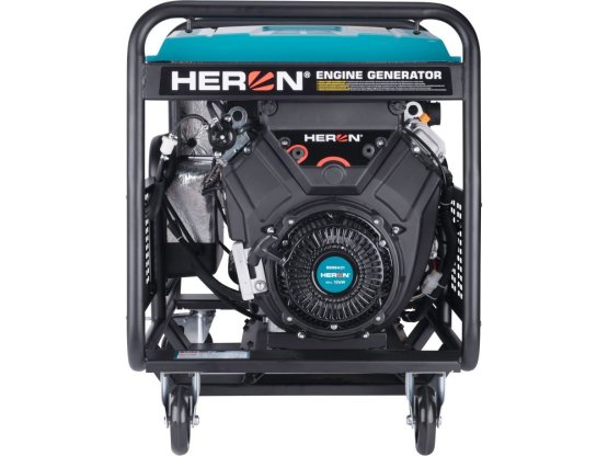 HERON elektrocentrála benzínová 23,5HP/12kW/15kVA (400V), 12kW (230V), podvozek 8896431