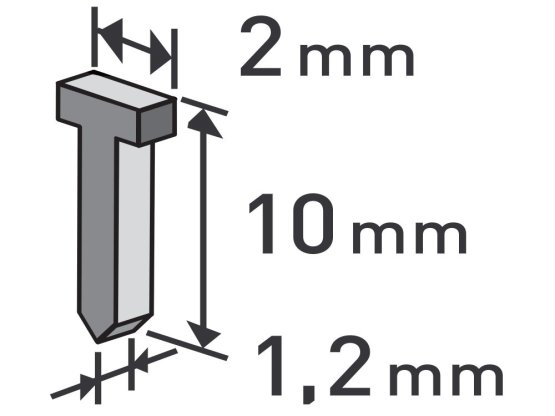 hřebíky, balení 1000ks, 10mm, 2,0x0,52x1,2mm, 8852403 EXTOL PREMIUM