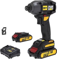 CAT aku vrtačka s příklepem 18V / 2x2Ah 215Nm DX71 Caterpillar