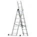 Žebřík třídílný 7 příček 3x7 150Kg DRABEST