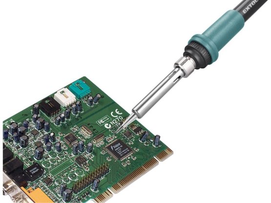 EXTOL INDUSTRIAL Stanice pájecí s LCD a elektronickou regulací teploty a kalibrací 8794520