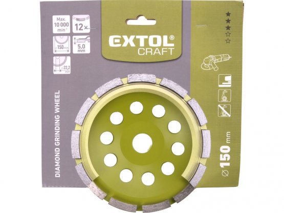 EXTOL CRAFT 903016 kotouč diamantový brusný jednořadý, O 150x22,2mm