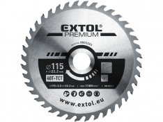 EXTOL PREMIUM 8803203 kotouč pilový s SK plátky, 115x1,3x22,2mm, 40T, šířka SK plátků 2,6mm