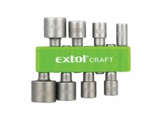 EXTOL CRAFT 10213 hlavice nástrčné do vrtačky, sada 8ks, 5-5,5-6-7-8-10-11-13mm