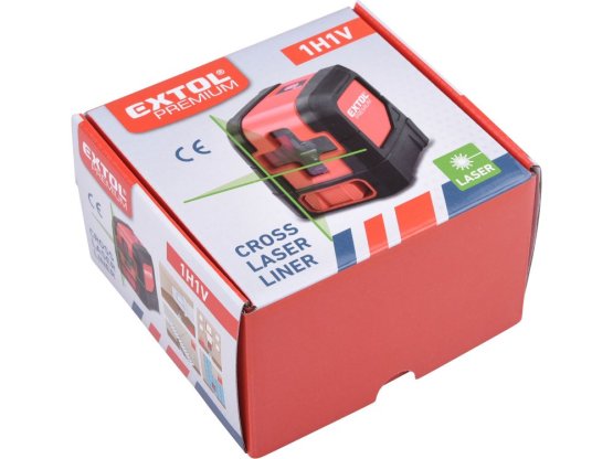 EXTOL PREMIUM laser zelený liniový, křížový samonivelační 8823306