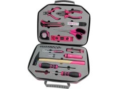 EXTOL LADY růžová sada nářadí 47ks, 1/4", CrV, 6590