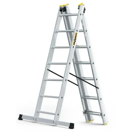 Žebřík třídílný 7 příček 3x7 150Kg DRABEST